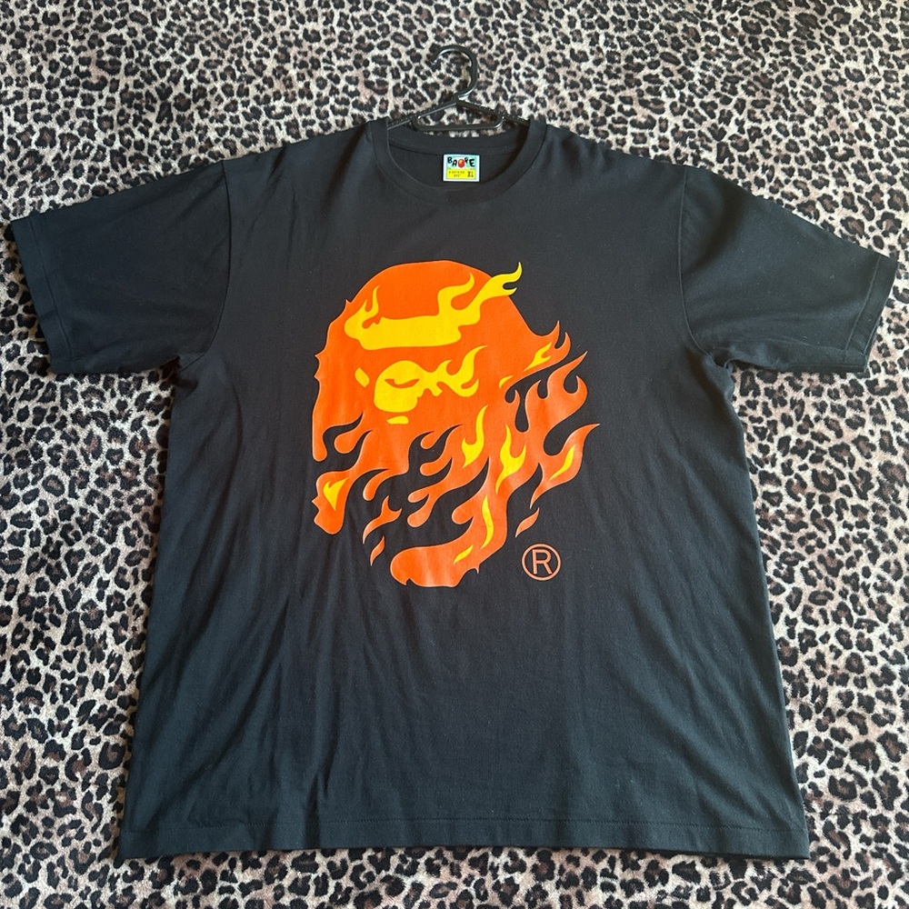 Bape Flaming Ape Head Tee